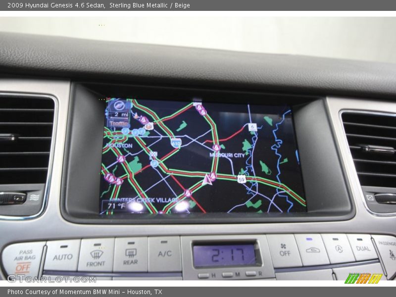 Sterling Blue Metallic / Beige 2009 Hyundai Genesis 4.6 Sedan