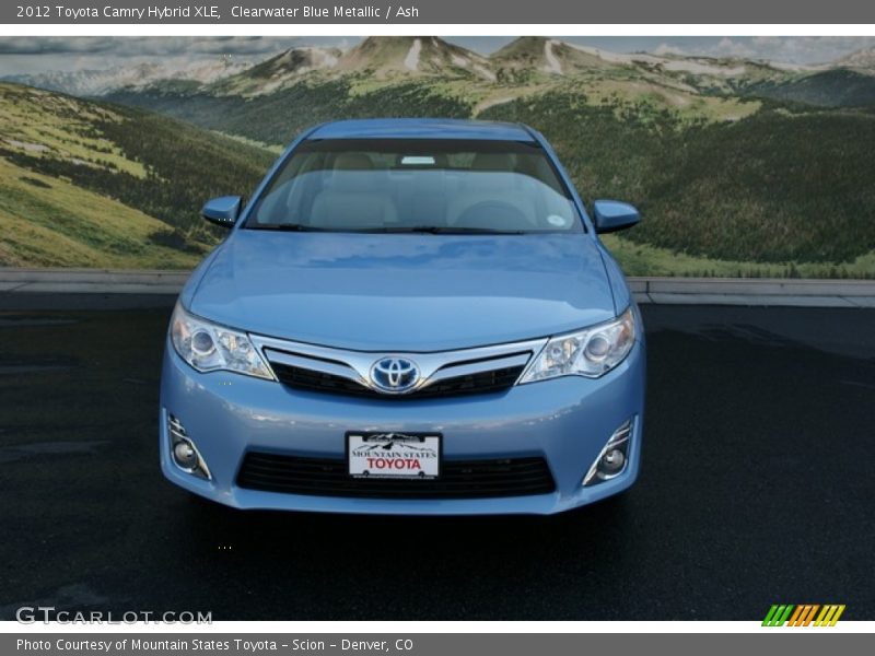 Clearwater Blue Metallic / Ash 2012 Toyota Camry Hybrid XLE