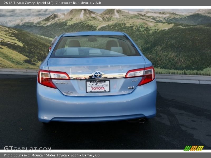 Clearwater Blue Metallic / Ash 2012 Toyota Camry Hybrid XLE