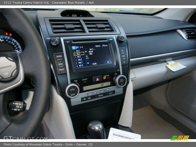 Clearwater Blue Metallic / Ash 2012 Toyota Camry Hybrid XLE