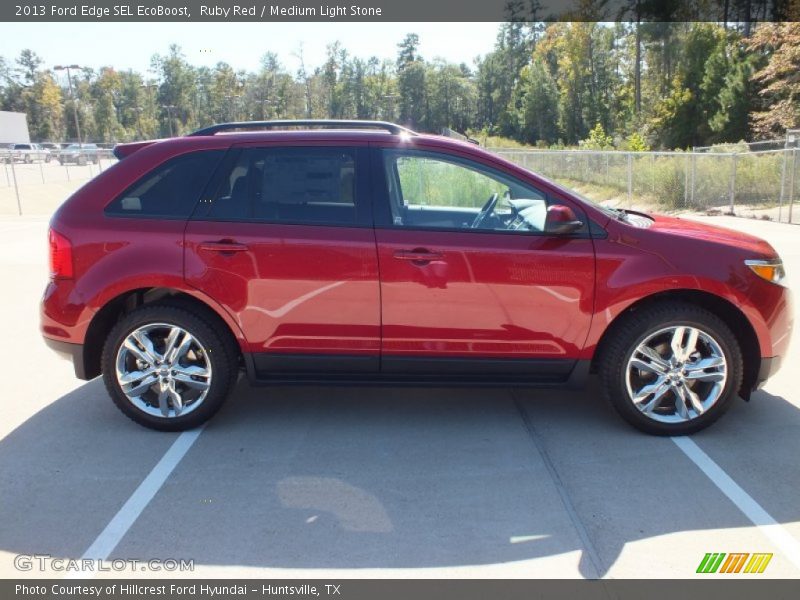 Ruby Red / Medium Light Stone 2013 Ford Edge SEL EcoBoost