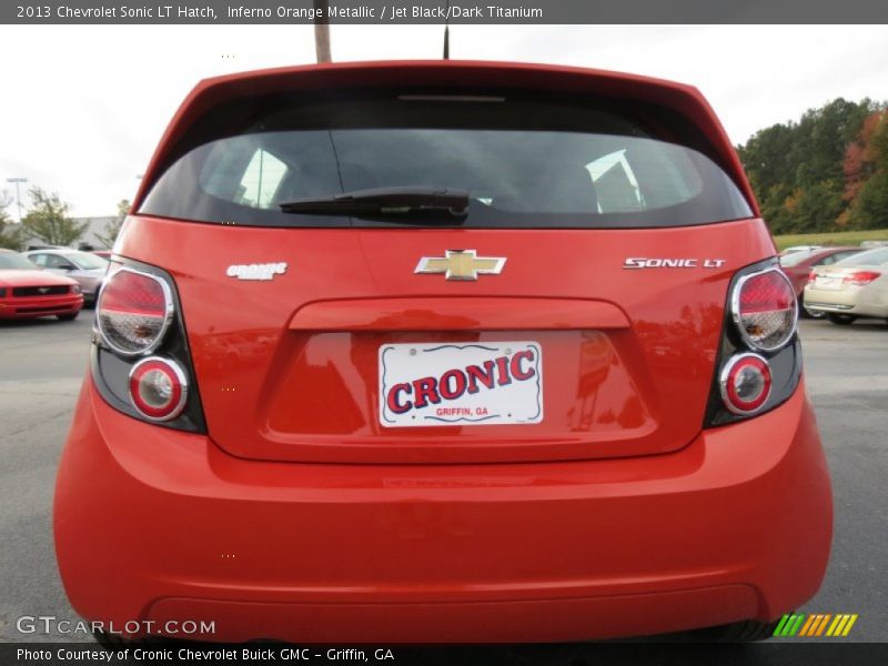Inferno Orange Metallic / Jet Black/Dark Titanium 2013 Chevrolet Sonic LT Hatch