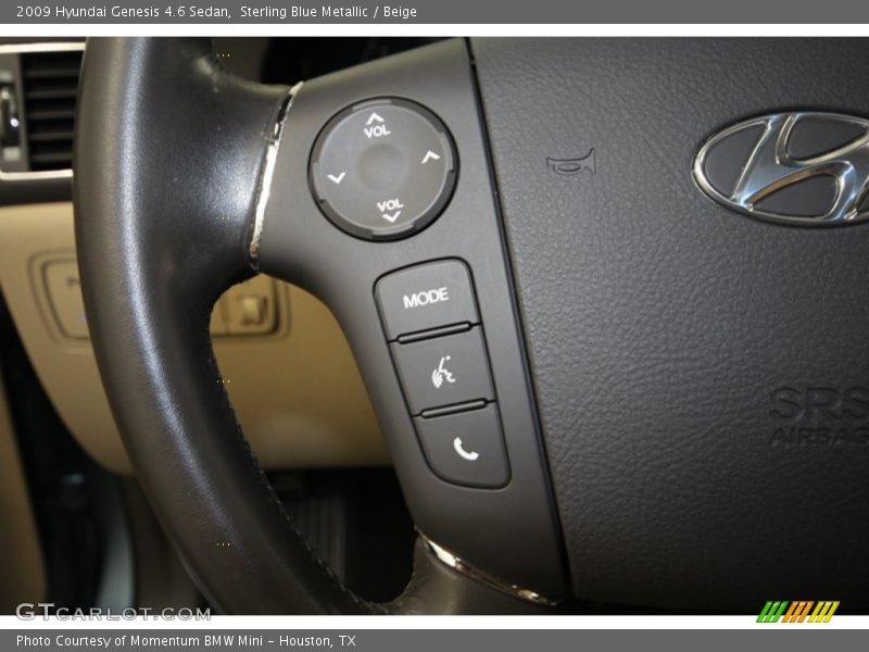 Sterling Blue Metallic / Beige 2009 Hyundai Genesis 4.6 Sedan