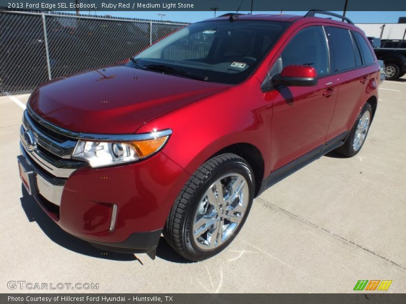 Ruby Red / Medium Light Stone 2013 Ford Edge SEL EcoBoost