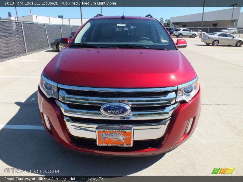 Ruby Red / Medium Light Stone 2013 Ford Edge SEL EcoBoost