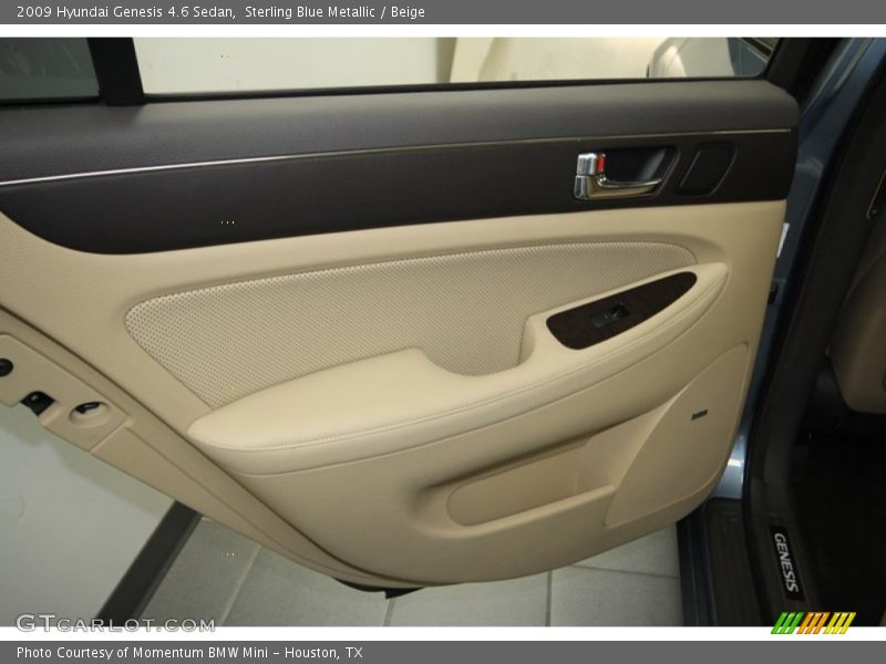 Sterling Blue Metallic / Beige 2009 Hyundai Genesis 4.6 Sedan