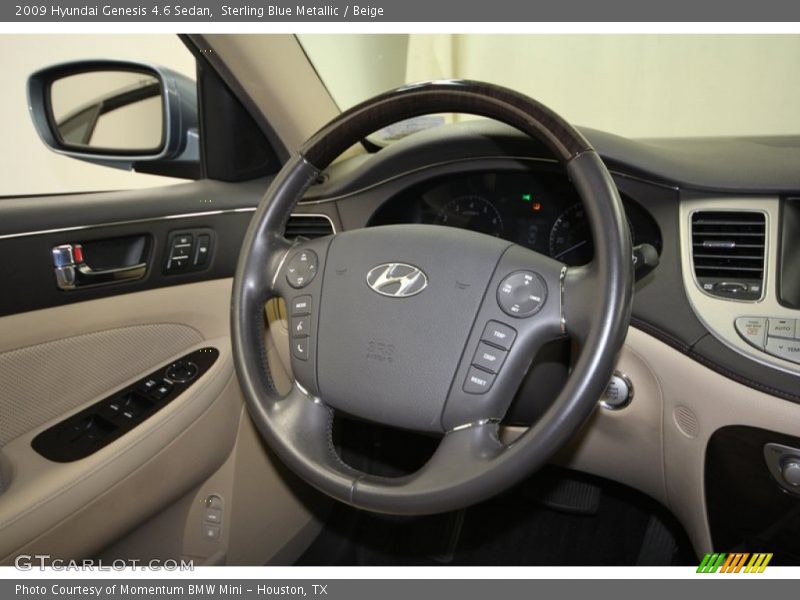 Sterling Blue Metallic / Beige 2009 Hyundai Genesis 4.6 Sedan