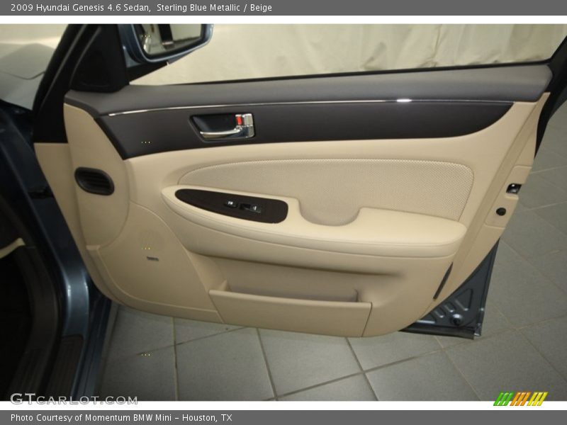 Sterling Blue Metallic / Beige 2009 Hyundai Genesis 4.6 Sedan