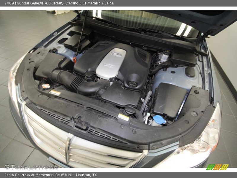 Sterling Blue Metallic / Beige 2009 Hyundai Genesis 4.6 Sedan