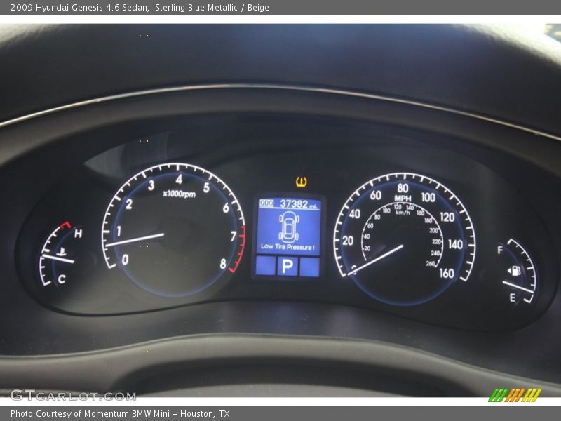 Sterling Blue Metallic / Beige 2009 Hyundai Genesis 4.6 Sedan