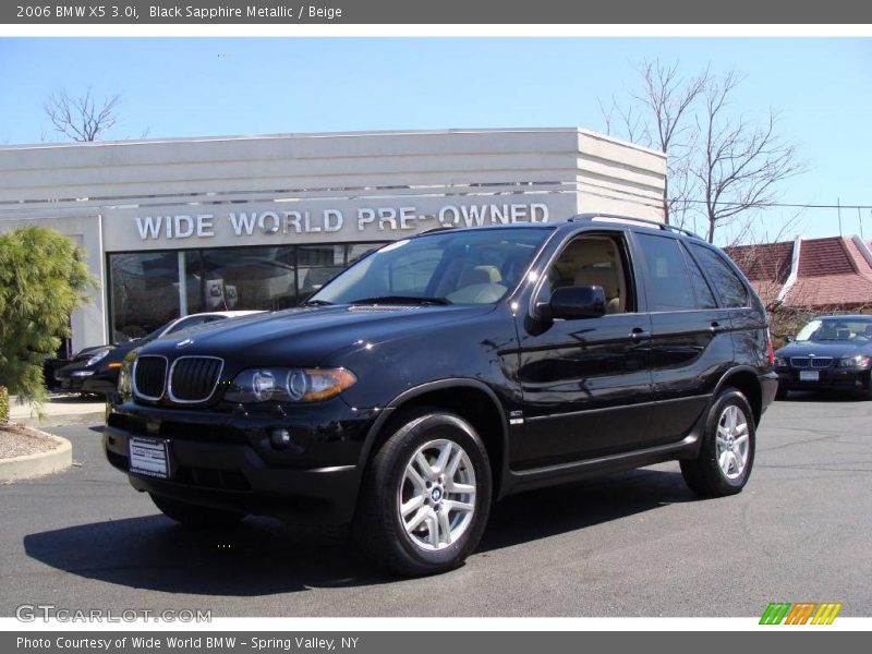 Black Sapphire Metallic / Beige 2006 BMW X5 3.0i