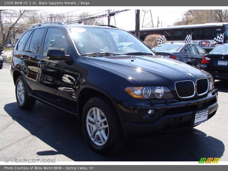 Black Sapphire Metallic / Beige 2006 BMW X5 3.0i