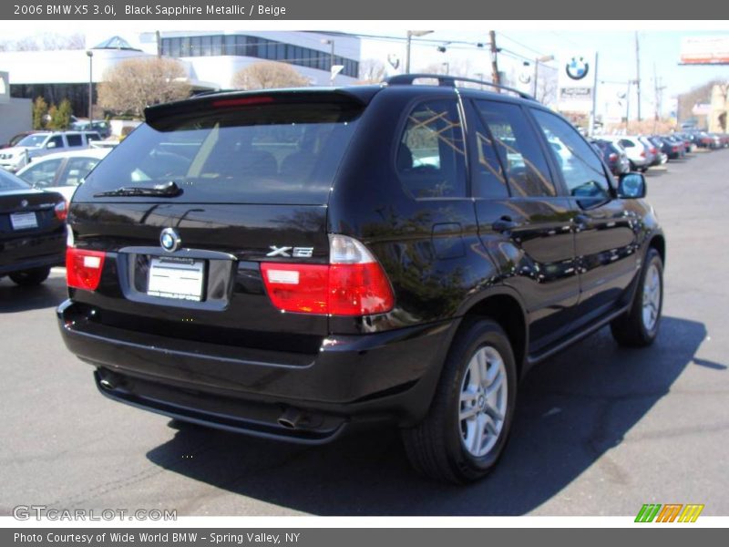 Black Sapphire Metallic / Beige 2006 BMW X5 3.0i