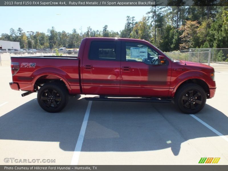 Ruby Red Metallic / FX Sport Appearance Black/Red 2013 Ford F150 FX4 SuperCrew 4x4