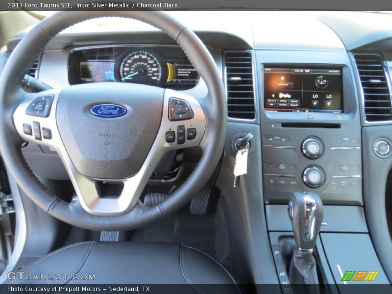 Ingot Silver Metallic / Charcoal Black 2013 Ford Taurus SEL