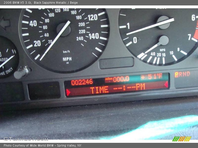 Black Sapphire Metallic / Beige 2006 BMW X5 3.0i