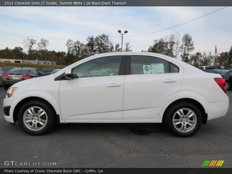 Summit White / Jet Black/Dark Titanium 2013 Chevrolet Sonic LT Sedan