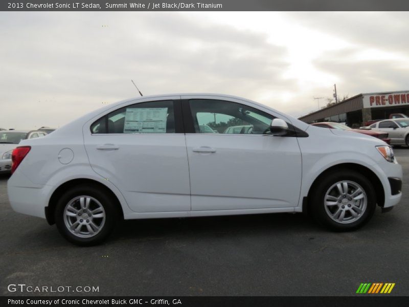 Summit White / Jet Black/Dark Titanium 2013 Chevrolet Sonic LT Sedan