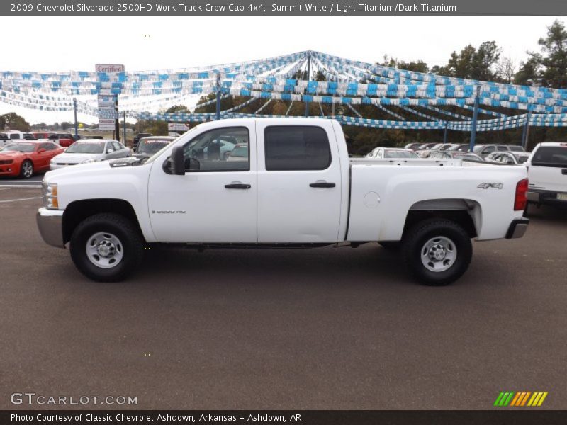 Summit White / Light Titanium/Dark Titanium 2009 Chevrolet Silverado 2500HD Work Truck Crew Cab 4x4