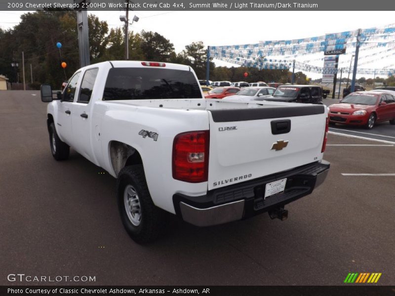 Summit White / Light Titanium/Dark Titanium 2009 Chevrolet Silverado 2500HD Work Truck Crew Cab 4x4