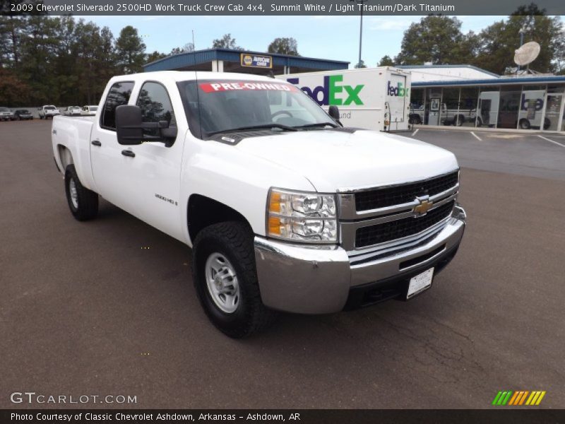 Summit White / Light Titanium/Dark Titanium 2009 Chevrolet Silverado 2500HD Work Truck Crew Cab 4x4