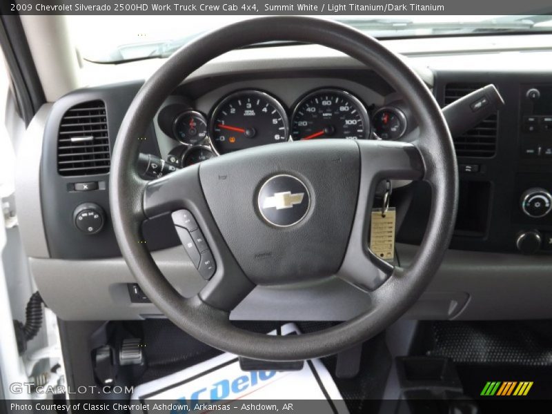 Summit White / Light Titanium/Dark Titanium 2009 Chevrolet Silverado 2500HD Work Truck Crew Cab 4x4