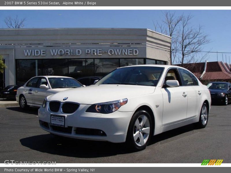 Alpine White / Beige 2007 BMW 5 Series 530xi Sedan