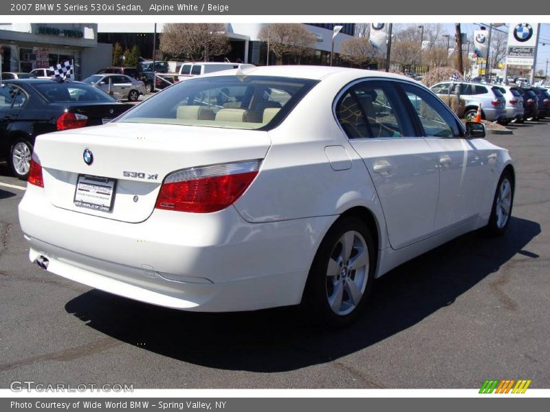 Alpine White / Beige 2007 BMW 5 Series 530xi Sedan