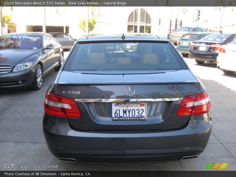 Steel Grey Metallic / Natural Beige 2010 Mercedes-Benz E 550 Sedan
