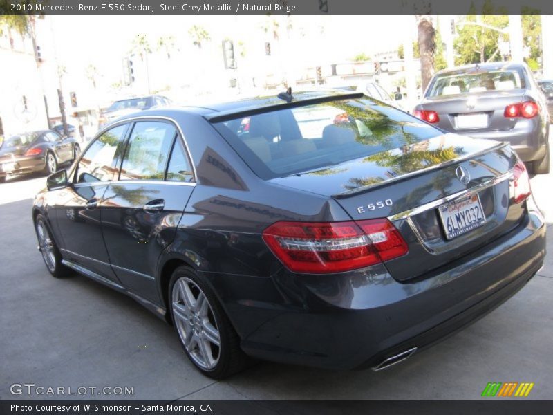 Steel Grey Metallic / Natural Beige 2010 Mercedes-Benz E 550 Sedan