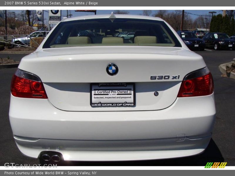 Alpine White / Beige 2007 BMW 5 Series 530xi Sedan
