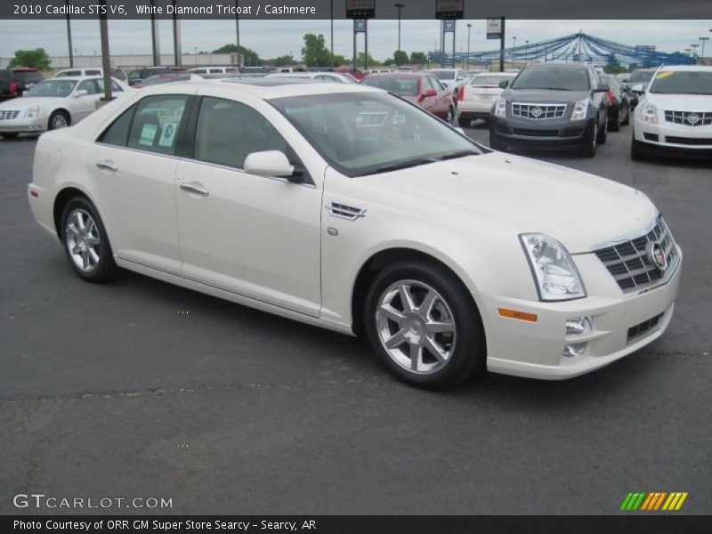 White Diamond Tricoat / Cashmere 2010 Cadillac STS V6