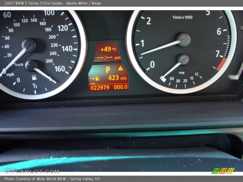 Alpine White / Beige 2007 BMW 5 Series 530xi Sedan