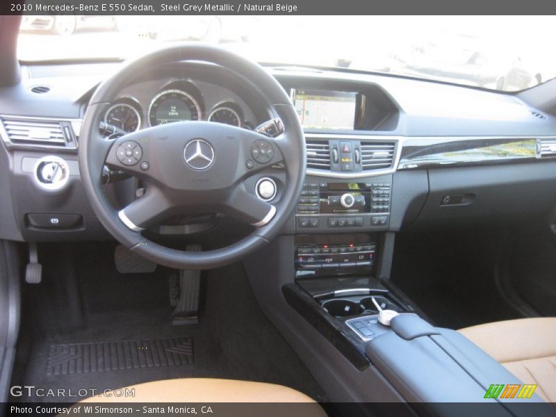Steel Grey Metallic / Natural Beige 2010 Mercedes-Benz E 550 Sedan