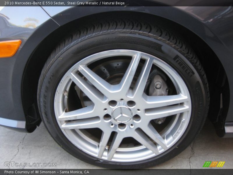 Steel Grey Metallic / Natural Beige 2010 Mercedes-Benz E 550 Sedan
