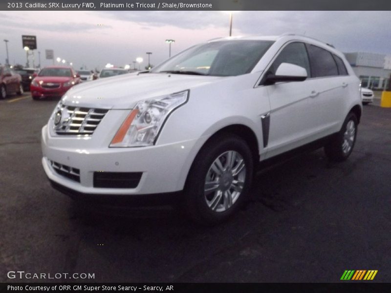 Platinum Ice Tricoat / Shale/Brownstone 2013 Cadillac SRX Luxury FWD