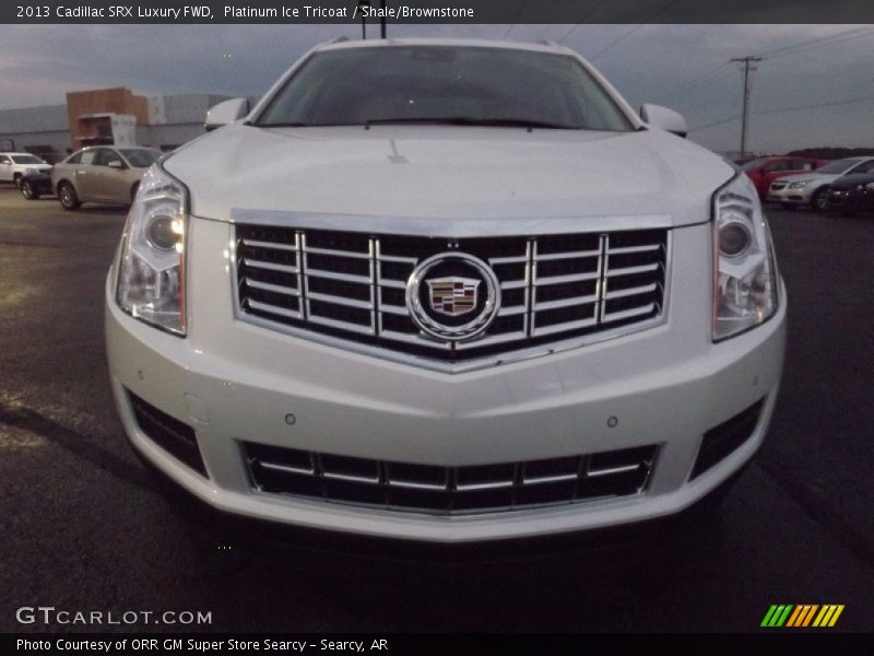 Platinum Ice Tricoat / Shale/Brownstone 2013 Cadillac SRX Luxury FWD