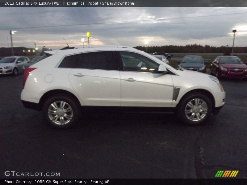 Platinum Ice Tricoat / Shale/Brownstone 2013 Cadillac SRX Luxury FWD