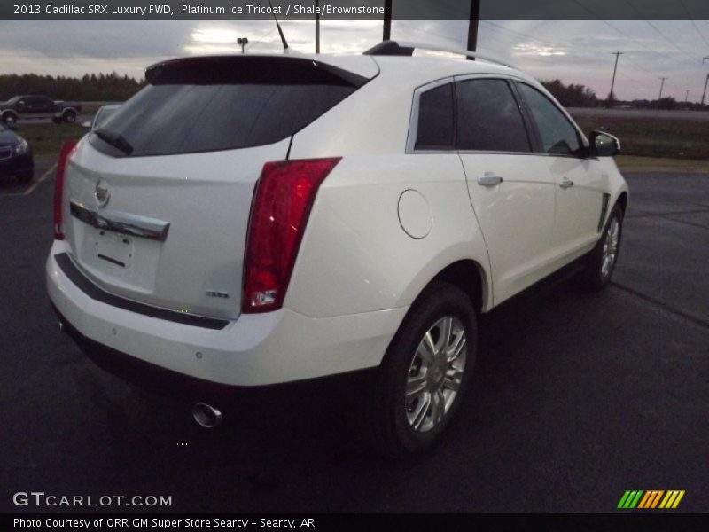Platinum Ice Tricoat / Shale/Brownstone 2013 Cadillac SRX Luxury FWD