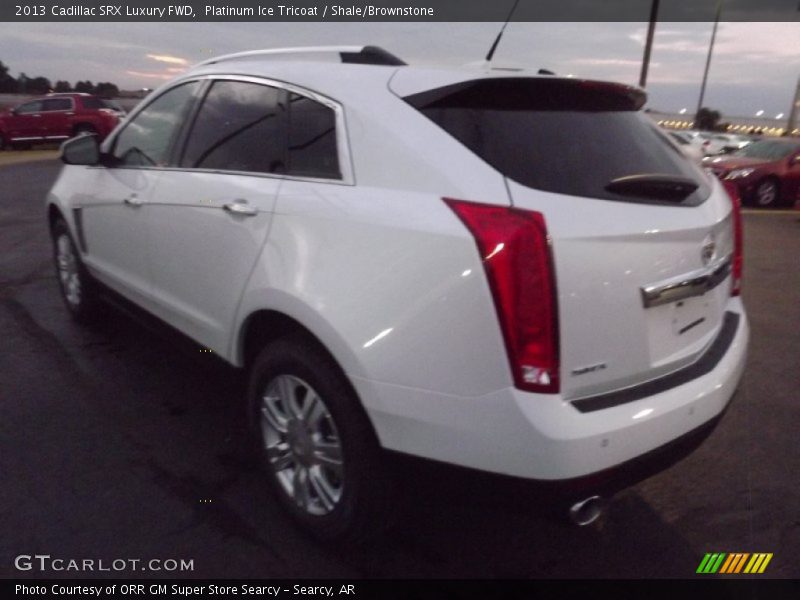 Platinum Ice Tricoat / Shale/Brownstone 2013 Cadillac SRX Luxury FWD