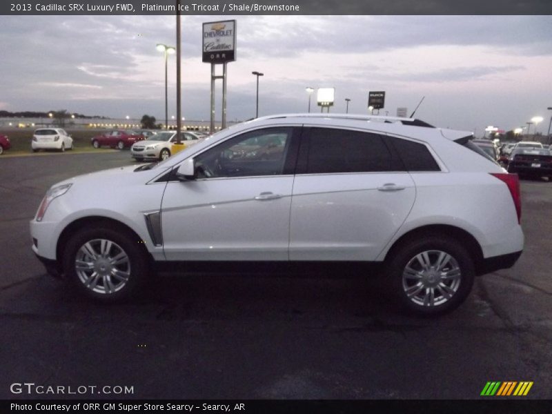 Platinum Ice Tricoat / Shale/Brownstone 2013 Cadillac SRX Luxury FWD