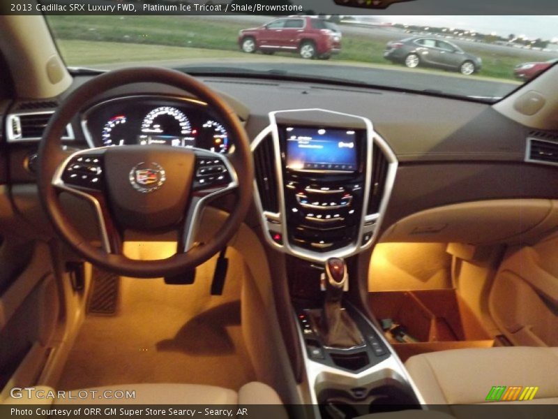 Platinum Ice Tricoat / Shale/Brownstone 2013 Cadillac SRX Luxury FWD