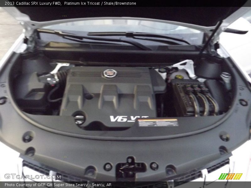 Platinum Ice Tricoat / Shale/Brownstone 2013 Cadillac SRX Luxury FWD