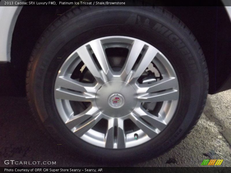 Platinum Ice Tricoat / Shale/Brownstone 2013 Cadillac SRX Luxury FWD