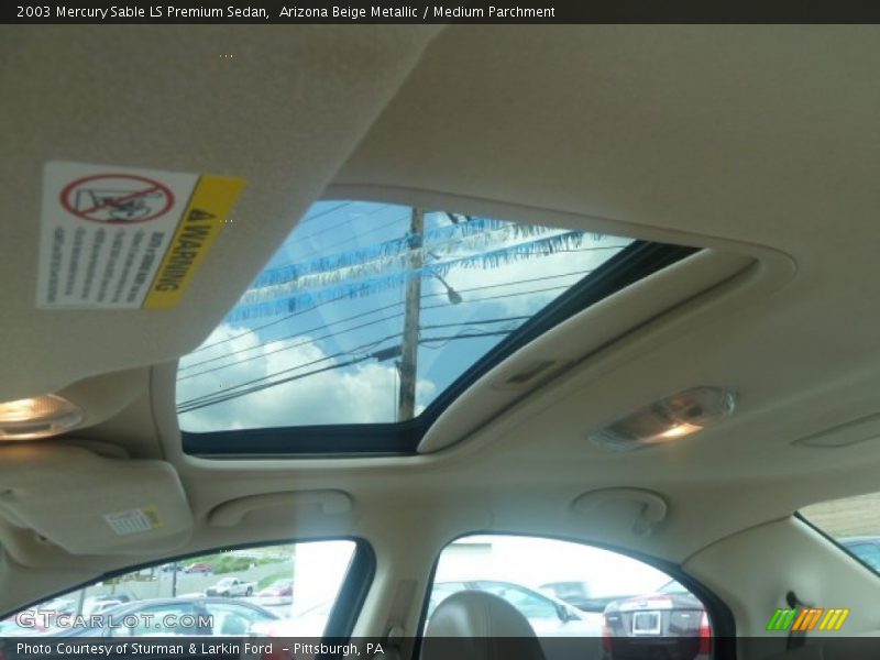 Sunroof of 2003 Sable LS Premium Sedan