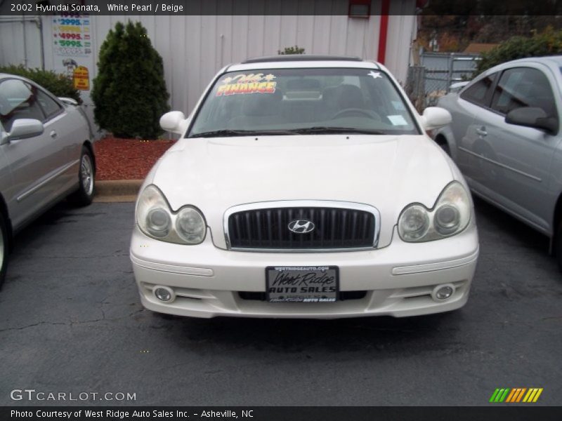 White Pearl / Beige 2002 Hyundai Sonata