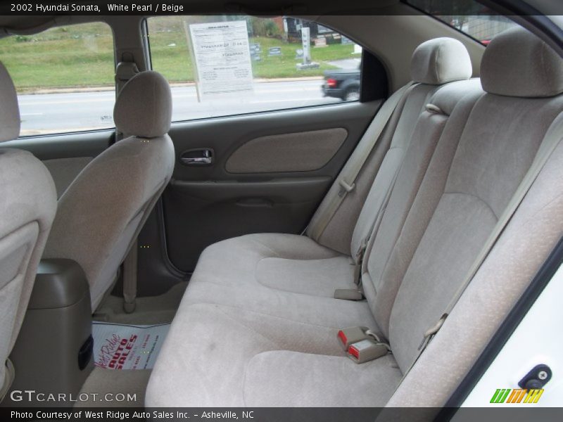 Rear Seat of 2002 Sonata 