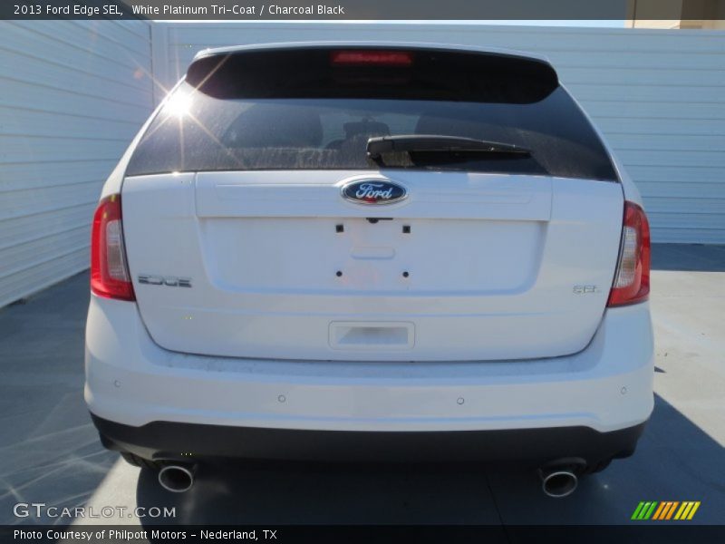White Platinum Tri-Coat / Charcoal Black 2013 Ford Edge SEL