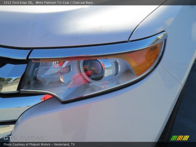 White Platinum Tri-Coat / Charcoal Black 2013 Ford Edge SEL