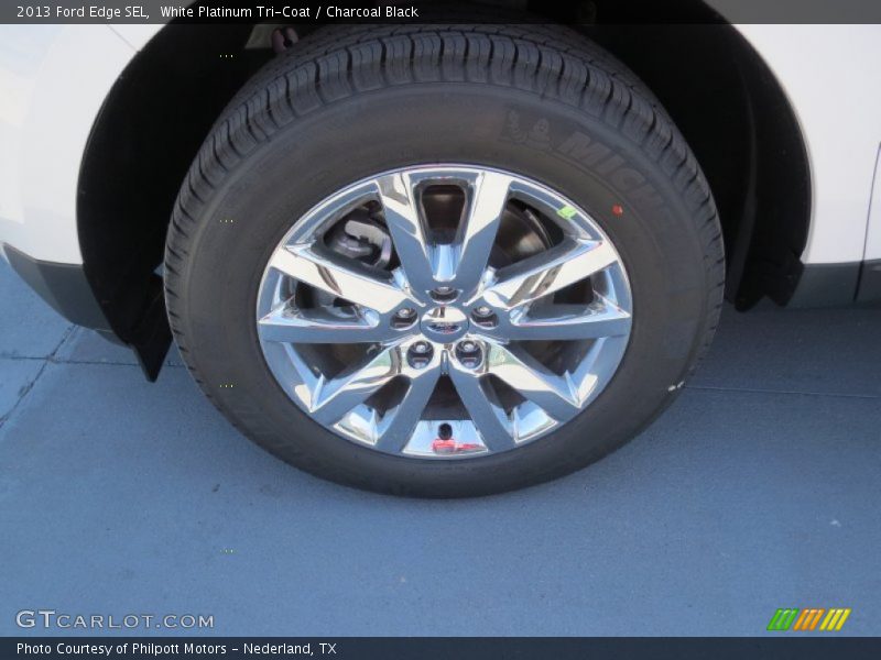 White Platinum Tri-Coat / Charcoal Black 2013 Ford Edge SEL